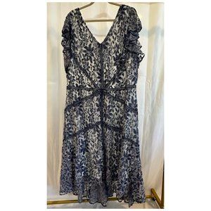 NWT Taylor Women's Ruffle Sleeve V-Neck Lace Dress - Women's Plus 22W